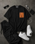 Valentino Printed Men's Tshirt (Black, M)